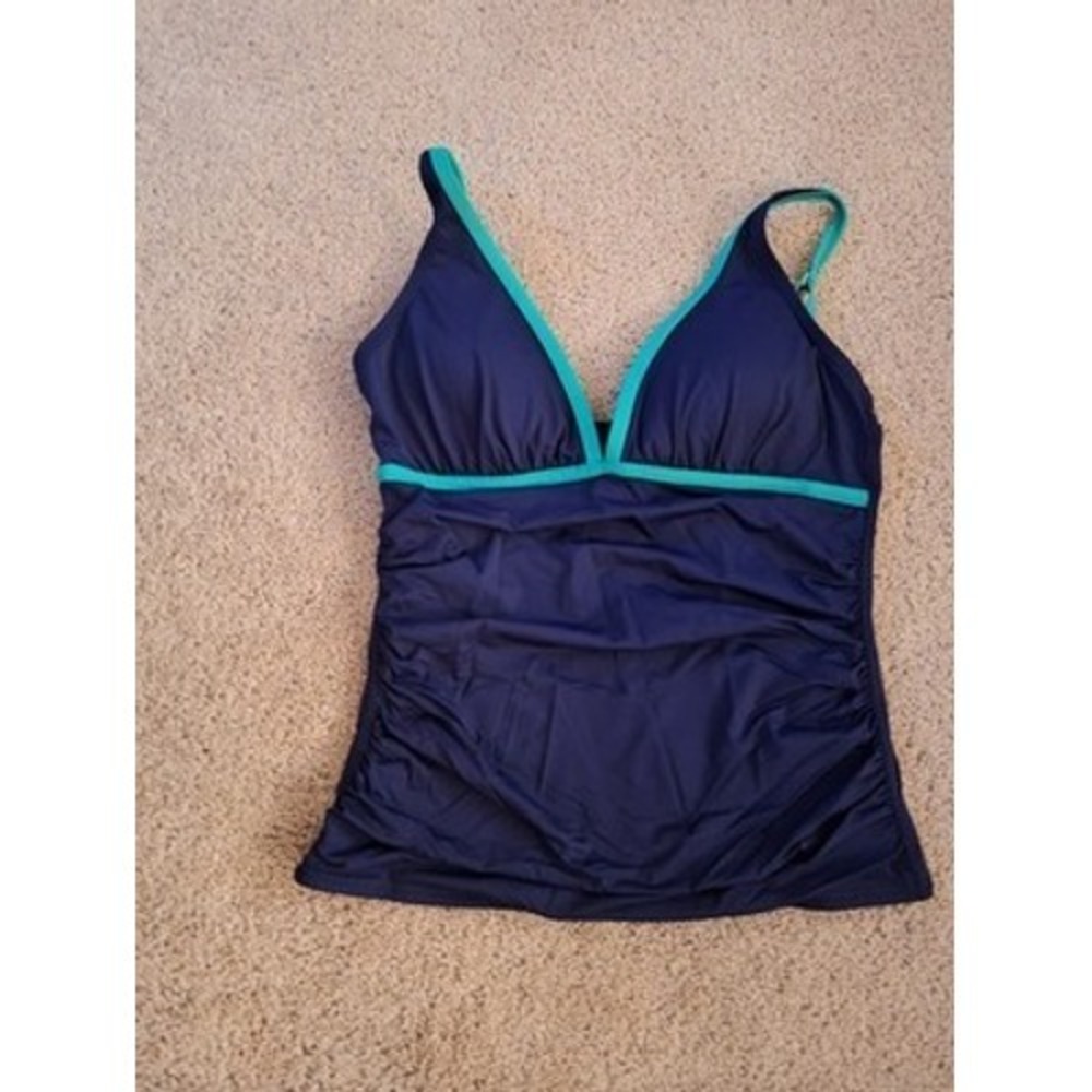 Women's Tommy Bahama Tankini Top Navy Blue Size Small